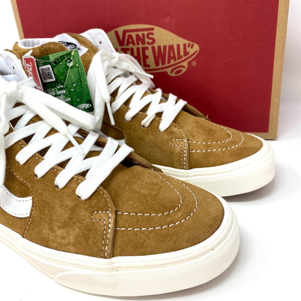 VANS Sk8-Hi Pig Suede Brown Women’s Sneakers - Picture 9 of 10